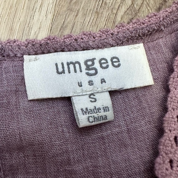 Umgee Purple Embroidered Muslin Dress size S - Picture 3 of 10